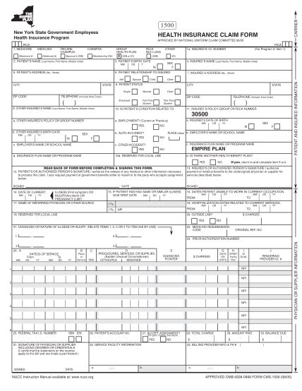 Cms 1500 Printable Form Free