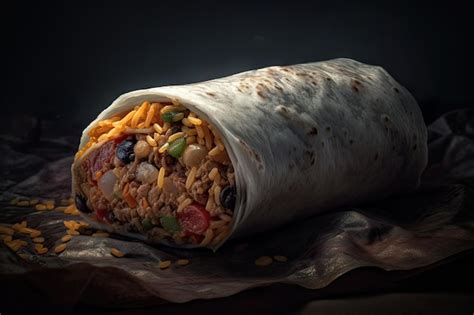 Envoltura De Burrito Burritos Mexicanos Tradicionales Carne Verduras