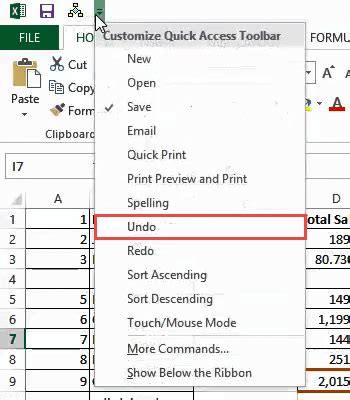 How to Undo in Excel (2 Easy Ways)