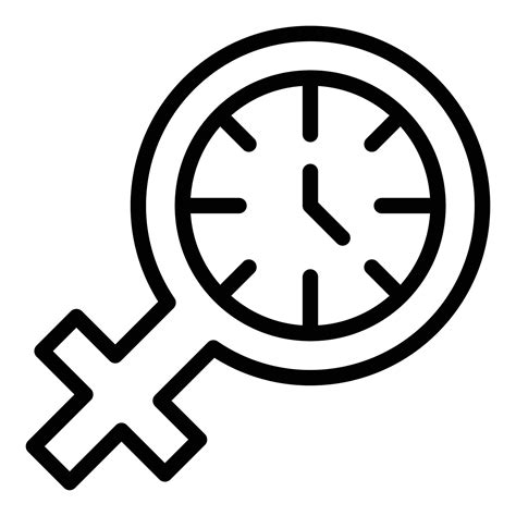 Health Menopause Icon Outline Vector Woman Hormone 15216378 Vector Art