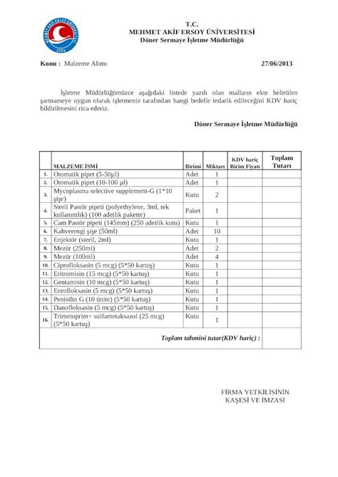 DOC malzeme listesi ve teknik şartname DOKUMEN TIPS