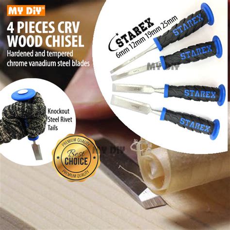 Mydiyhomedepot Pcs Crv Wood Chisel Mm Mm Mm Mm Pahat Kayu