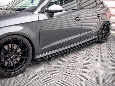 Street PRO Side Skirts Diffusers Flaps Audi S3 A3 S Line Sportback