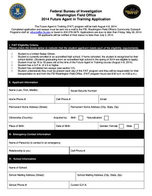 Fbi Application Form Fill Online Printable Fillable Blank Pdffiller