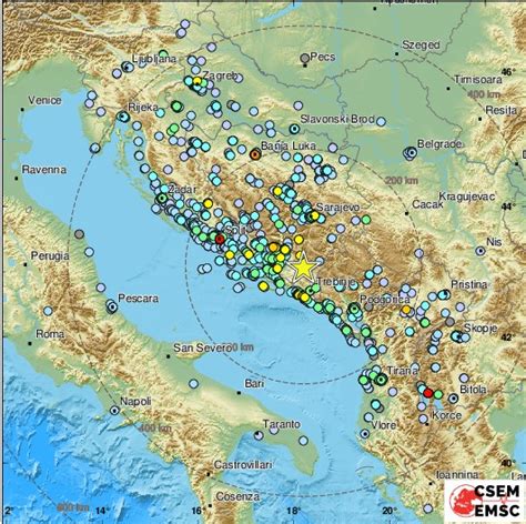 Potres Od 5 7 Po Richteru Zatresao Bosnu I Hercegovinu Osjetio Se I Na