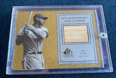 Bill Terry 2001 SP Legendary Cuts New York Giants HOF Game Used Bat