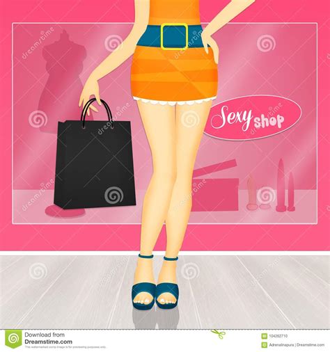 Buy In Shop Stock Illustration Illustration Of Intimate 104262710