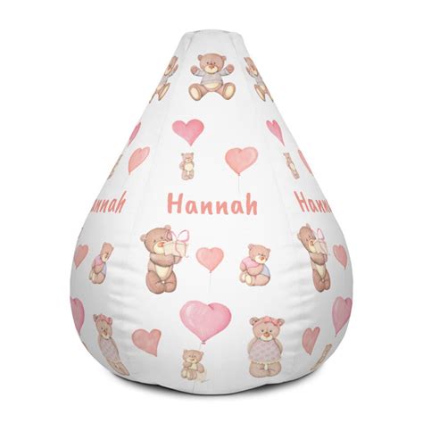 Personalized Bean Bag Cover Kids Cute Bear All Over Print - Etsy UK