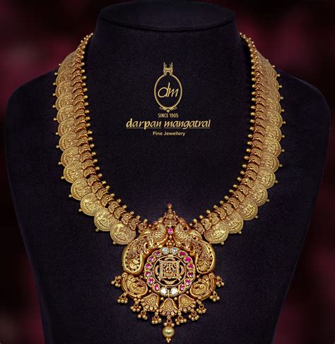 Antique Kasu Gold Necklace Mangatrai Pearls Jewellers