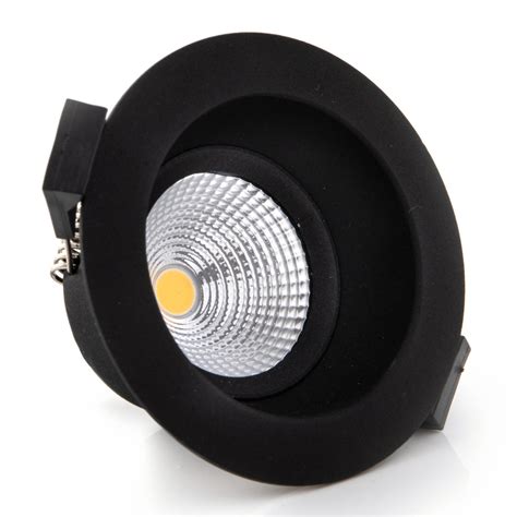 SLC One Soft LED Recessed Spotlight Black 2 700K Lights Co Uk