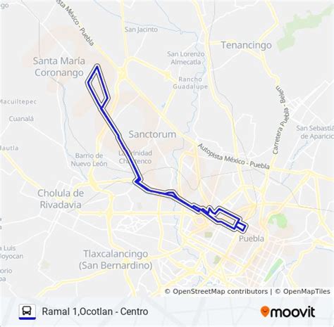 Ruta M Horarios Paradas Y Mapas Ramal Ocotlan Centro