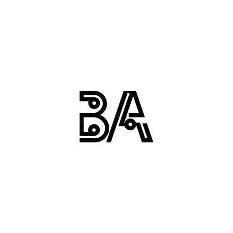 Premium Vector Ba Monogram Logo Design Letter Text Name Symbol