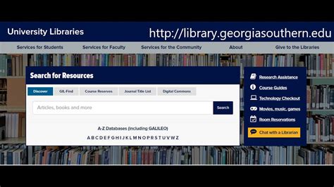 Georgia Southern Univeristy Libraries Website Overview 2022 Youtube