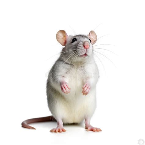 A Small Rat Standing on Its Hind Legs, Laboratory Animal, Testing Model for Research Stock Image ...