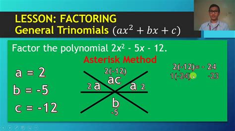 Factoring General Trinomial Youtube