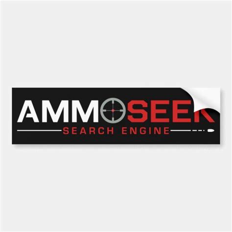 AmmoSeek Logo Bumper Sticker - Black 2019 | Zazzle.com