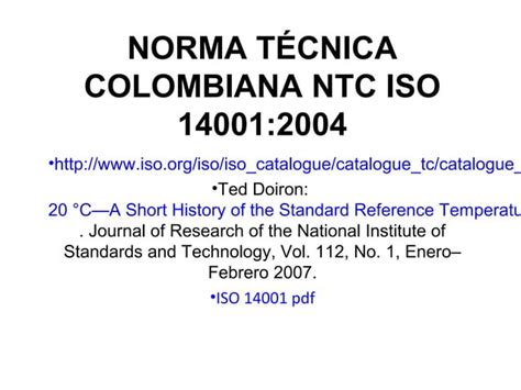 Norma T Cnica Colombiana Ntc Iso Ppt