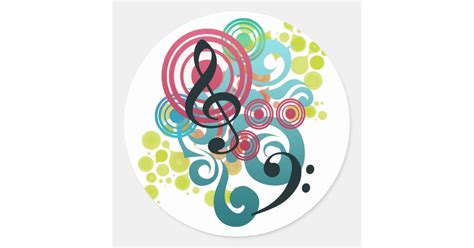 Music Classic Round Sticker Zazzle