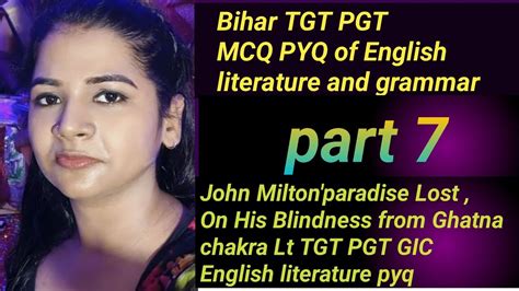 Bihar Tgt Pgt Uk Lt John Milton Pyq Mcq Lt Tgt Pgt Net Jrf English