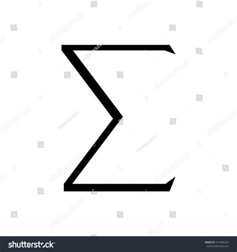 Sigma Symbol Icon Stock Vector 371045324 Shutterstock