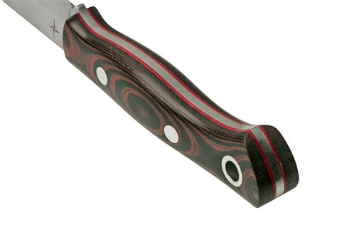 Bark River Aurora Scandi CPM 3V Red Black Linen Micarta Red Liner