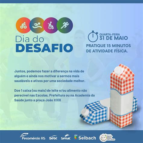 Dia Do Desafio Promove Sa De E Bem Estar Atividades F Sicas E