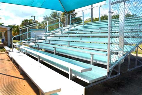 Aluminum bleachers are better with shade structures