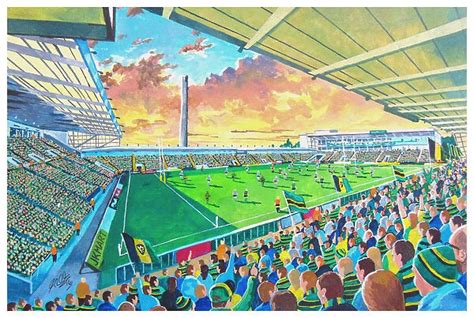 Franklins Gardens Stadium Fine Art Northampton Saints Rugby