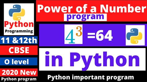 Python Power Of A Number Program Python Program Class 11th Class