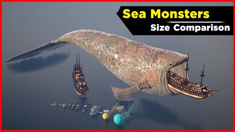 Sea Monsters Size Comparison Incredible Sea Monsters Data Slide