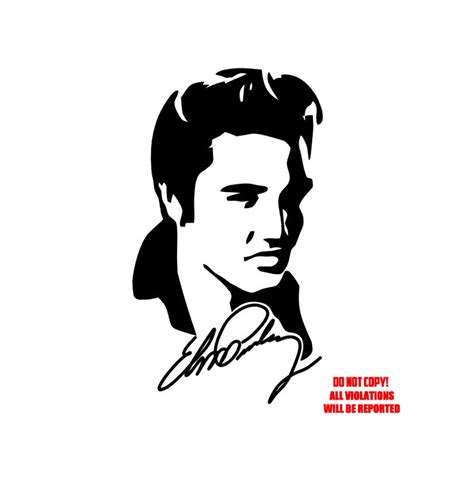 Elvis Presley Vinyl Decal Sticker Window Wall Car Truck Bumper The King Of Rock And Roll