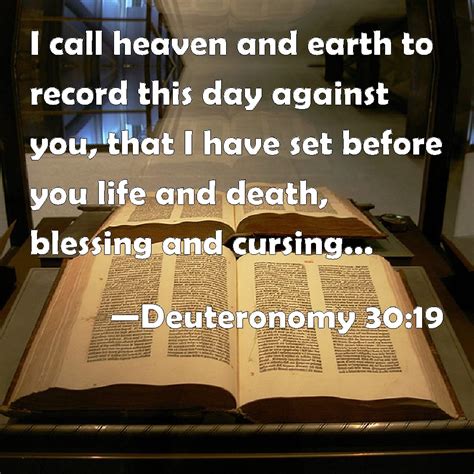 Bible Illustration Deuteronomy 30 19