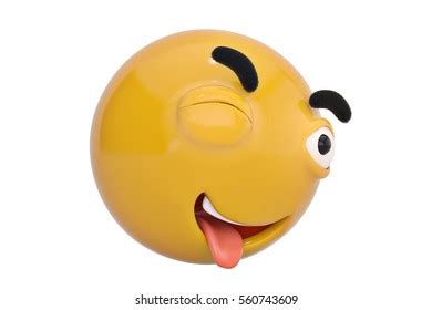 Tongue Out Emoticon3d Illustration Stock Illustration 560743609