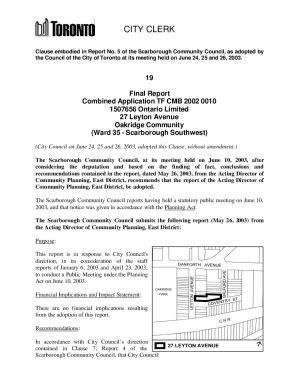 Fillable Online 21 Final Report Zoning By Law Amendment Application TF