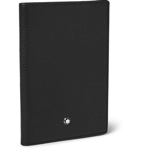 Montblanc Meisterstück Full Grain Leather Passport Cover Men Black Montblanc