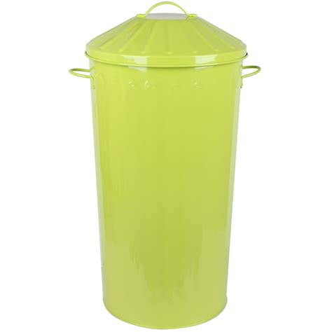 Metal 50 Litre Kitchen Round Colour Recycle Dustbin Rubbish Waste Bin