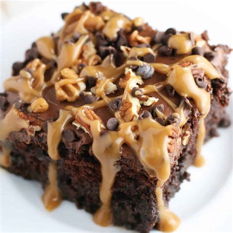 Chocolate Caramel Poke Cake