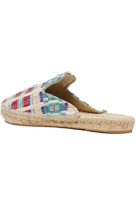 ManebÍ Checked Metallic Tweed Espadrille Slippers The Outnet