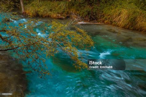 Waterfalls In Jiuzhai Valley Stock Photo - Download Image Now - Autumn ...