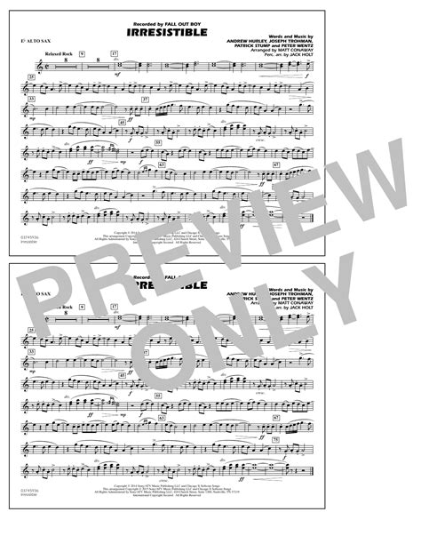 Matt Conaway Irresistible Eb Alto Sax Sheet Music Pdf Notes Chords