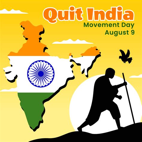 8 Quit India Movement Day Illustration - MasterBundles