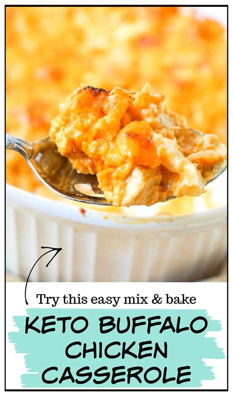 Keto Buffalo Chicken Casserole Spicy Cheesy Low Carb Casserole Dinner My Life Cookbook