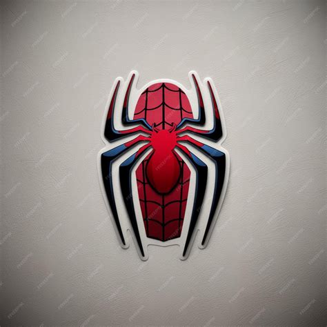 El Icónico Logotipo De Spiderman En Un Fondo Blanco Sencillo Vector Premium