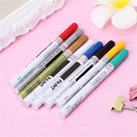 Pc Universal Mm Extra Fine Point Paint Pen Permanent Metallic