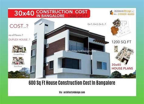 600 Sq Ft House Construction Cost In Bangalore A Comprehensive Guide