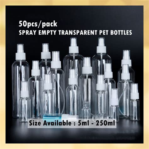 Pcsempty Transparent Plastic Spray Bottles