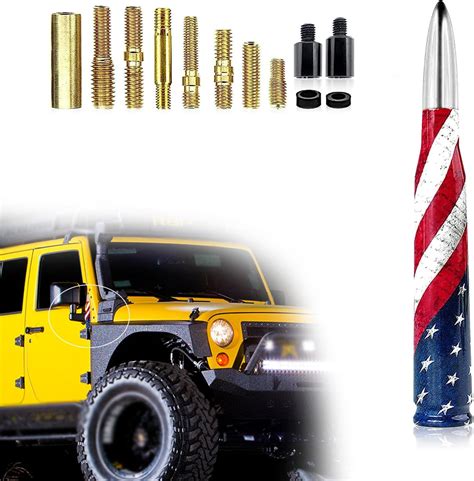 Amazon Crynod Pc Car Modified Bullet Antenna American Flag