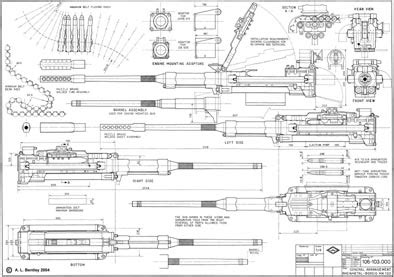 A. L. BENTLEY DRAWINGS | Mauser MG 131 13mm Machine Gun