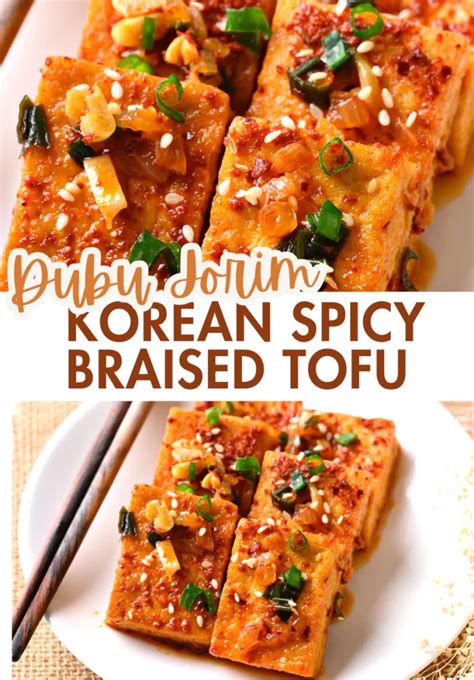 Korean Spicy Braised Tofu Dubu Jorim