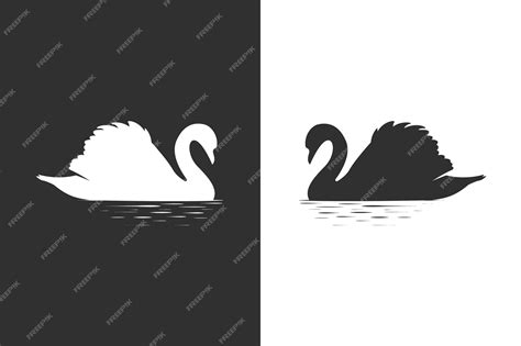 Free Vector Swan Silhouette Concept